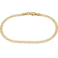 Altın Kaplama Çelik Bar Zincir Erkek Bileklik