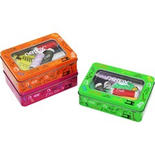 Fırsatkolik Metal Kutu Dikiş Seti Iplik - Mezura - Tekstil Makası - Iğne - Yüzük (5067)