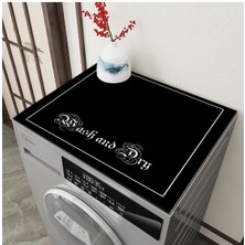 UltraMint Siyah Kurutmalık Çamaşır Makinesi Koruma Matı, Yıkanabilir ve Kaymaz