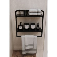 UltraMint 2 Katlı Duvara Monte Havluluk ve Şal Askılığı, Çok Amaçlı Mutfak ve Banyo Düzenleyici