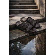 Behtah Kundura Nubuk Erkek Yazlık Kalın Topuklu Tank Sokak Terliği Ev Terliği