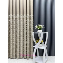 Perdecity Bohem Tarzı Saçaklı Hayran Vizon Pano Fon Perde 1x3 Sık Pile [tek Kanat] Ütü Istemez