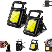 Mey İthalat Anahtarlıklı, Açacaklı,güçlü Mıknatıslı 3 Farklı LED Modlu Mini Boy Asılabilen Ledel Feneri