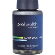 Prohealth Longevity Alpha Lipoic Acid Cellular Health 1000 Mg 60 Capsules