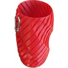 Mottopi Spiral Desenli Bira Kılıfı,Bira Çorabı, Kutu Bira Kılıf, 500 ml, Bira Soğutucu-KIRMIZI