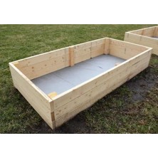 Ahşap Market Mekasan Ahşap Sebze Yatağı 74X149 cm / 25 cm Yükseklik