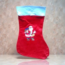 Oktay Sesal Noel Baba Çorabı Mini Boy 30 cm Yılbaşı Süsleri 30X17 cm Noel Süsleri