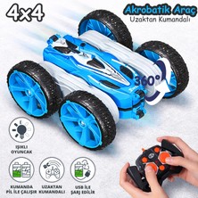 SmartFox Uzaktan Kumandalı 360 Derece Dönen Akrobatik– Şarj Edilebilir Işıklı Rc Oyuncak Araba