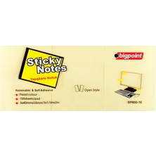 Bigpoint Yapışkanlı Not Kağıdı 3'lü 40X50MM Sarı x 4 Paket