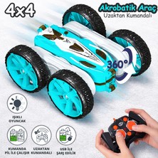 SmartFox Uzaktan Kumandalı 360 Derece Dönen Akrobatik– Şarj Edilebilir Işıklı Rc Oyuncak Araba