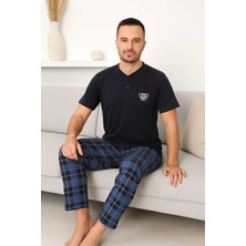 Tenra Erkek Pijama Takımı %100 Pamuk Kısa Kollu