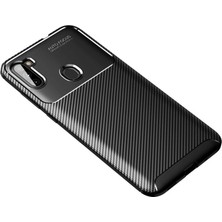 Eco Port Samsung Galaxy A11 Kılıf Auto Focus Karbon Kapak - Siyah
