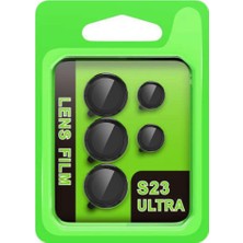 Eco Port Samsung Galaxy S23 Ultra Raze Metal Kamera Lens - Siyah