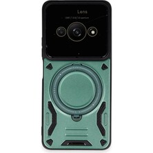 Eco Port Xiaomi Poco C61 Kılıf Joy Lens Standlı Kapak - Koyu Yeşil