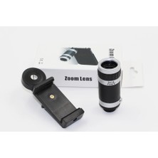 8X18 Zoom Teleskop Telefon Kamera Lensi Mini El Dürbünü ( Lisinya )