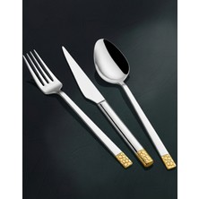 Arsel Mozaik Gold 84 Parça Çelik Çatal Kaşık Bıçak Takımı 304 Kalite 18/10