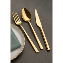 Arsel Alize Titanyum Gold 89 Parça 12 Kişilik Çatal Kaşık Bıçak Servis Takımlı Tam Set