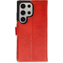 Eco Port Samsung Galaxy S24 Ultra Kılıf Trend S Plus Kapaklı Kılıf - Kırmızı