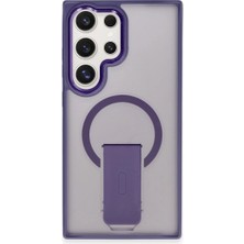 Eco Port Samsung Galaxy S23 Ultra Tork Magsafe Standlı Kapak - Derin Mor