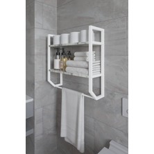 UltraMint Pratik Çok Amaçlı Banyo ve Ofis Raf Ünitesi 90 cm