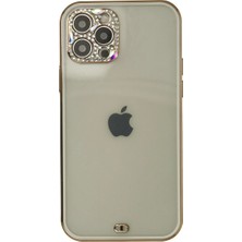 Eco Port Iphone 12 Pro Max Kılıf Liva Taşlı Silikon - Beyaz