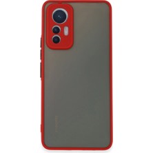 Eco Port Xiaomi Mi 12 Lite Kılıf Montreal Silikon Kapak - Kırmızı