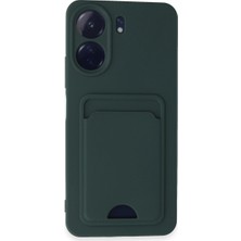 Eco Port Xiaomi Redmi 13C Kılıf Kelvin Kartvizitli Silikon - Koyu Yeşil
