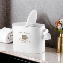 UltraMint Pratik ve Şık Kapaklı Bölmeli Metal Deterjanlık, Düzenli Saklama Sağlar