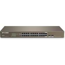 IP-COM 24port IP-G1024F Gigabit 2-SFP Yonetilemez Rack Mount Switch Metal Kasa