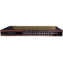 Nova NVC-PSEG2422 24 Port Poe+ 10-100-1000 Mbps 2 Port 10-100-1000 Mbps Uplink  2 Port SFP Switch