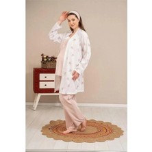 Hazego  Ba-Ha 4521 Sabahlıklı Lohusa Pijama Takımı