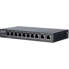 Ruijie-Reyee RG-EG210G-P 8 Port Poe+ 10-100-1000 Mbps Yönetilebilir Switch Çelik Kasa