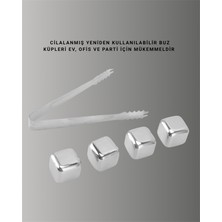 Paslanmaz Metal Buz Küpleri-Çok Amaçlı Kullanıma Uygun - Lisinya