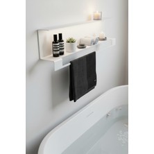 UltraMint Metal Banyo Rafı Havluluk Askılıklı Duvara Monte Organizer 50 cm