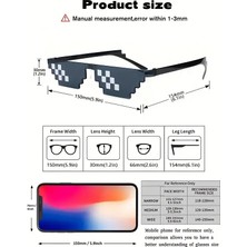 Thug Life Trend Güneş Gözlüğü Mozaik Siyah Kedi Gözlükleri - Lisinya