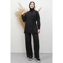 Tusem Bağlama Detay Takım Siyah