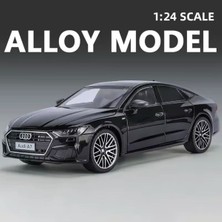 Scowetto Audi A7 Araba Siyah 1:24 Diecast Metal Model Araba Koleksiyon Araba 21 cm Oyuncak Araba