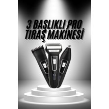 Lisinya 3'lü Set Kablolu Saç Sakal Kesme Traş Makinesi 30 dk Kullanım Süresi ile Hassas Kesim