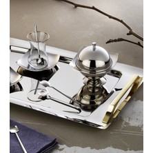 Arsel Premium Nova Gold Kulp Sade 40 Parça Çay Seti 304 Kalite