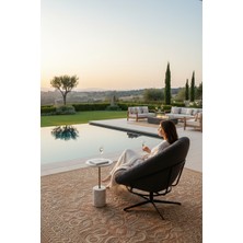 AVYNA Bohome Collection 360 Derece Dönen Mekanizmalı Berjer Tekli Koltuk - New York Model - Füme