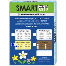 Amerikan Bristol Karton A4 250 gr - 100 Adet | Smart Paper Label