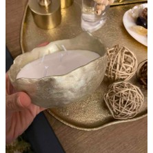 Twinroots Dekoratif Tasarım Gold Kasede Mum