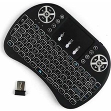 Kablosuz Türkçe Q Klavye Rgb Işıklı Televizyon Ps3 Dokunmatik Mouse - Lisinya