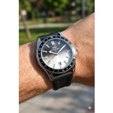 Slazenger 42MM Spor Erkek Kol Saati | Siyah Silikon Kordon, Mineral Cam, Takvimli, 5 Atm