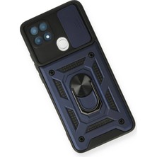LTG Nova Newface A15 Kılıf Pars Lens Yüzüklü Silikon - Lacivert