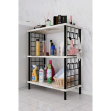 UltraMint 3 Raflı Çok Amaçlı Metal Telli Banyo Organizasyonu Düzenleyici