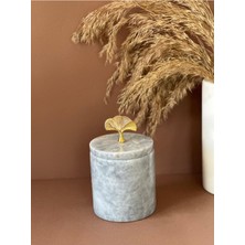 UltraMint Gri Mermer Dekoratif Pamukluk, Kavanoz ve Baharatlık Seti