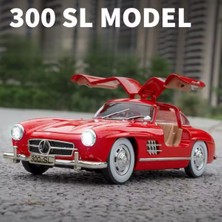 Scowetto Mercedes-Benz 300 Sl Bordo 1954 Model Klasik Araba 1/24 Ölçek Mercedes 300SL Bordo
