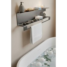 UltraMint Modern Siyah Metal Havluluk, Banyo Için Şık ve Işlevsel Raf