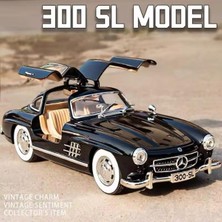 Scowetto Mercedes-Benz 300 Sl Siyah 1954 Model Klasik Araba 1/24 Ölçek Mercedes 300SL Siyah